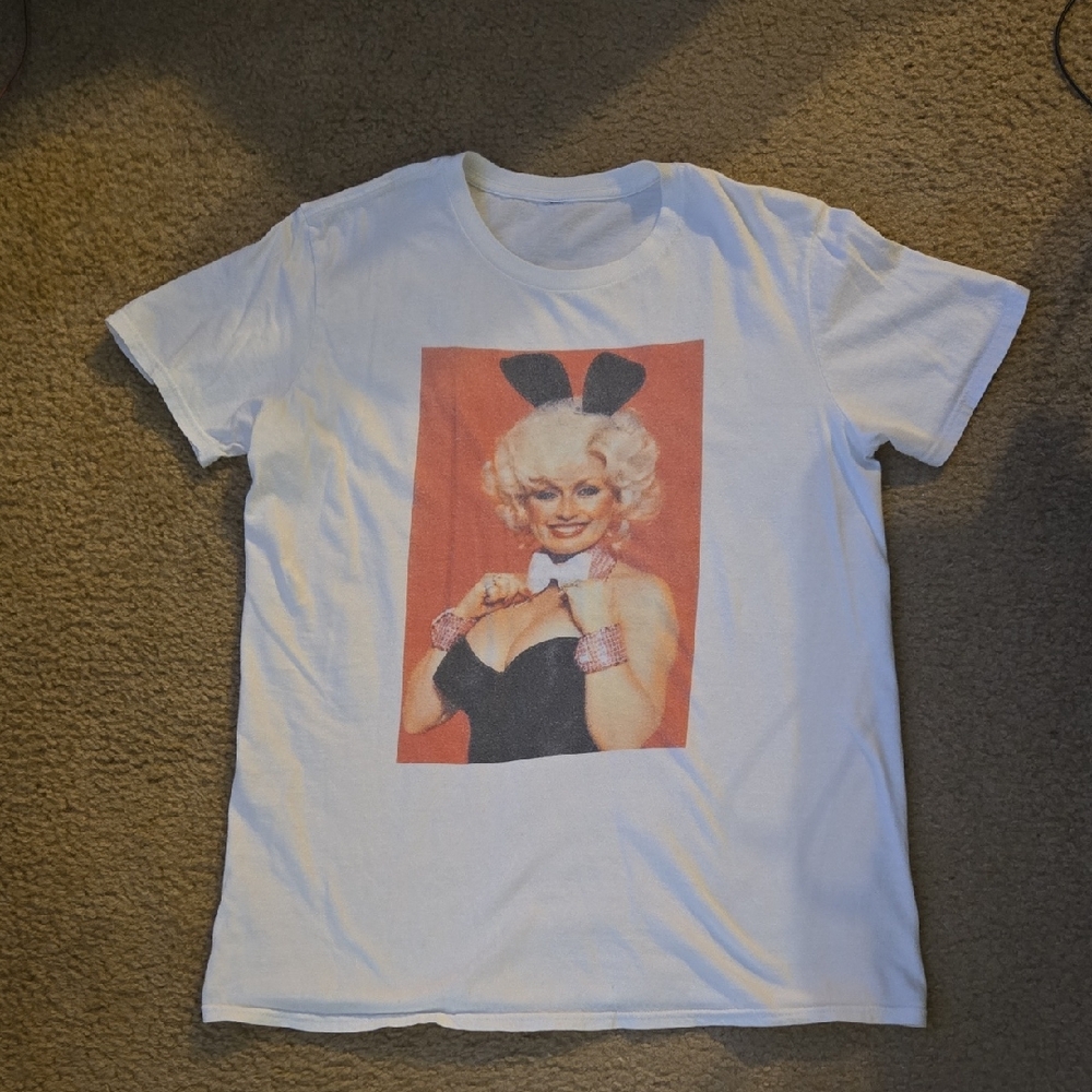 Dolly Parton Playboy Bunny Outfit T-shirt Men's Size Small